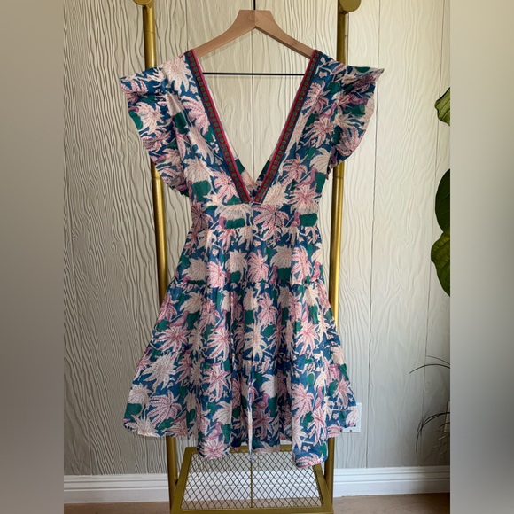 New Oliphant Cross Back Cayman Blue Mini Dress tuckernuck - Picture 4 of 7